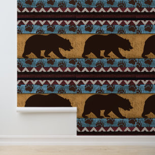 Papier Peint Art amérindien de l'ours