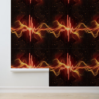 Papier Peint Art de l'énergie à ondes sonores vibrantes