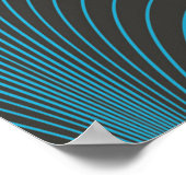 Papier peint Art déco : motif noir et bleu (Coin)