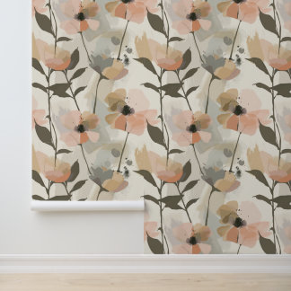 Papier Peint Art Floral Abstrait