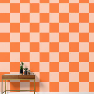 Papier Peint Automne Rétro Automne Orange Tartan Plaid
