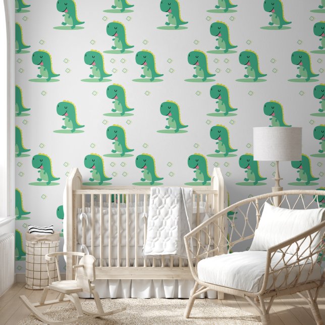 Papier Peint Aventure de dinosaure amical (Enfants)