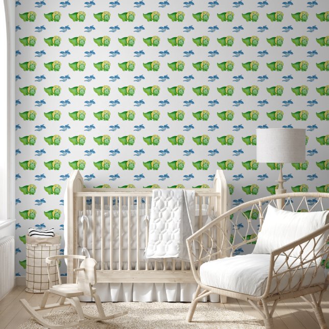 Papier Peint Aventures de dinosaure mignon (Enfants)