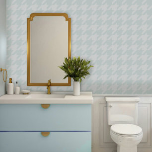 Papier Peint Baby Blue Pastel Houndstooth