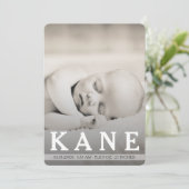 Papier peint Baby Boy Carte photo Faire-part de na (Debout devant)