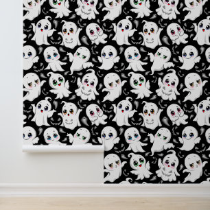 Papier Peint Baby Ghosts Éffrayant mignon Halloween humeur