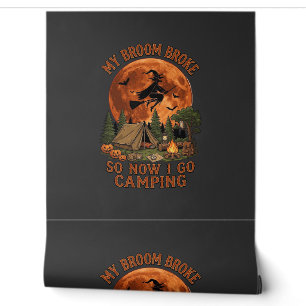 Papier Peint Balai Casse Halloween Sorcière Camping Tente Feu d
