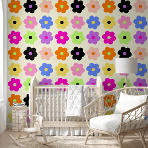 Papier Peint Balises rétro colorées Minimalistes BOHO Chic Flor
