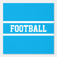 BALLE DE FOOTBALL Texte Blanc Tracé Sur Bleu Azur