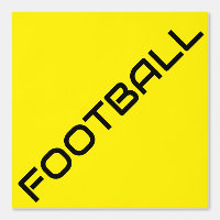 BALLE DE FOOTBALL Texte mince en diagonale noire s