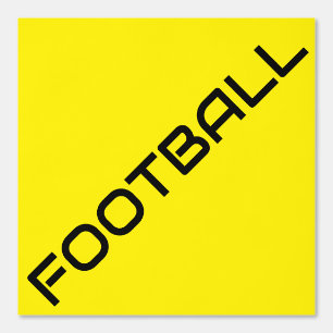 Papier Peint BALLE DE FOOTBALL Texte mince en diagonale noire s
