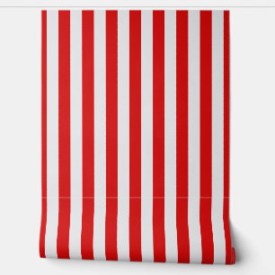 Papier Peint Bande d'auvent rouge et blanc