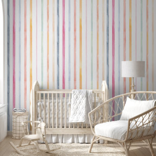 Papier Peint bandes colorées aquarelles