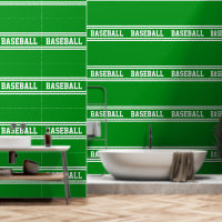 BASEBALL Sportif Vert Clair Rayures de Course Blan