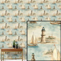 Bateaux à voile et phare Nautique