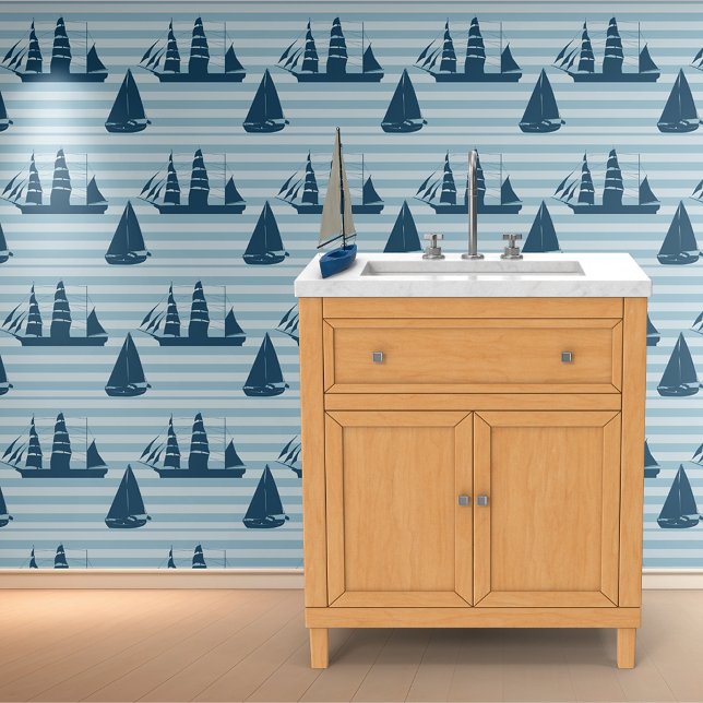 Papier Peint Bateaux et bandes horizontales (Créateur téléchargé)