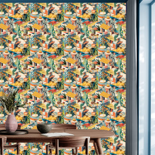 Papier Peint Bâtiments, Florales, Paysage du Foliage Peel & Bât