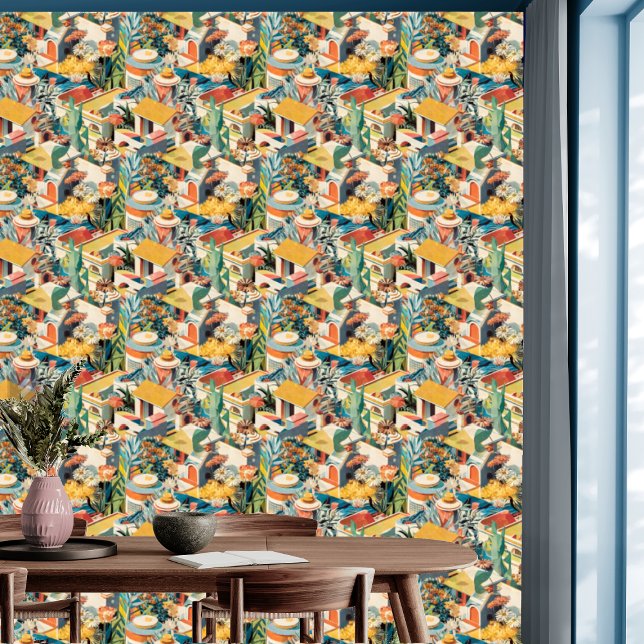 Papier Peint Bâtiments, Florales, Paysage du Foliage Peel & Bât (Créateur téléchargé)