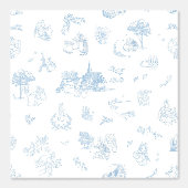 Papier Peint Beatrix Peter the Rabbit Toile Chinoiserie Blue (Recto)