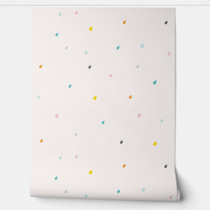Papier Peint Beaux gouttes multicolores sur arrière - plan crèm