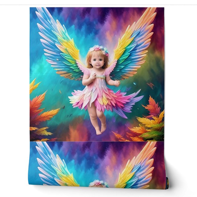 Papier Peint Bébé Bébé Ange ailes Art-38424 (Déroulement)