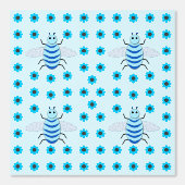Papier Peint Bébé Bleu mignon Bee Patterned (Recto)
