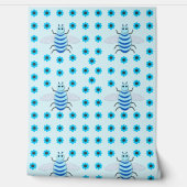 Papier Peint Bébé Bleu mignon Bee Patterned (Déroulement)