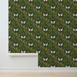 Papier Peint Bees and Foliage Wallpaper