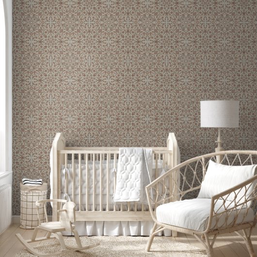 Papier Peint beige floral (Enfants)