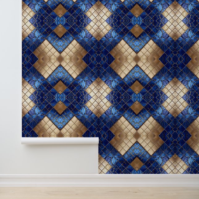 Papier Peint Belle Ocean Blue Gold Collection tendance (Application)