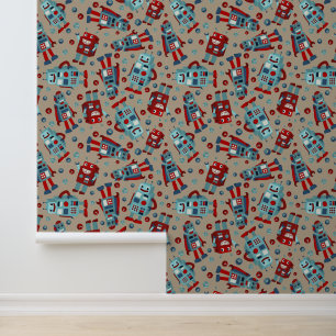 Papier Peint Belle Robots Rétro Sci-Fi Thème