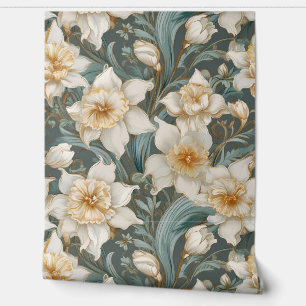 Papier Peint Belles Daffodiles Baroque Motif Floral