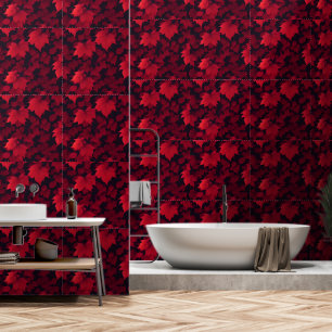 Papier Peint Belles feuilles rouges d'automne