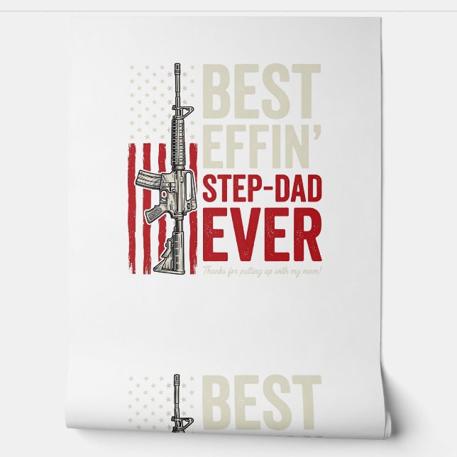 Papier Peint Best Effin Step-Dad Ever Patriotic Vintage Vector_ (Déroulement)