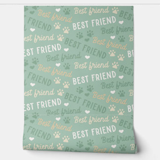 Papier Peint Best Friend Green Removable