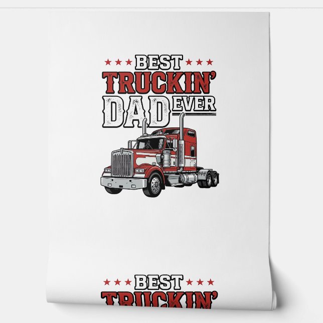 Papier Peint Best Truckin Dad Ever Vintage Truck Shirt Design_1 (Déroulement)