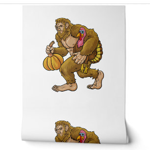 Papier Peint Bigfoot Thanksgiving vole Turquie & Citrouille Cac