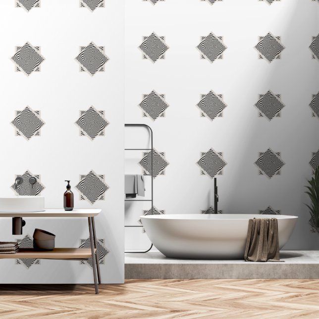 Papier Peint Blancs diamant (Salle de bain)