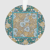 papier peint bleu art nouveau cyclamen (devant)