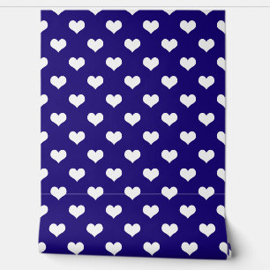 Papier Peint Bleu Blanc Amour Coeur Motif Design Fond d'écran