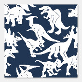 Papier Peint Bleu Blanc Dinosaure bébé Garçon Peau et Bâton (Recto)