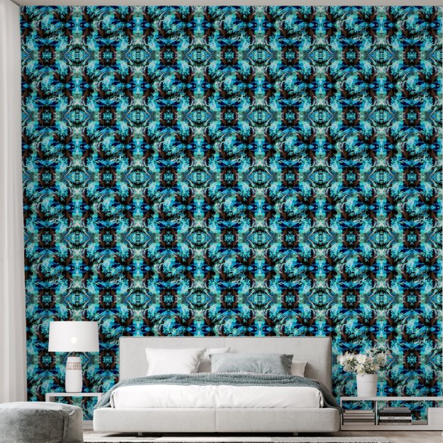 Papier Peint Bleu Camo (Chambre à coucher)