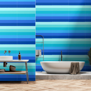 Papier Peint Bleu Océan - Bande horizontale
