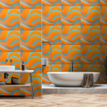 Bleu-Orange vagues déformées