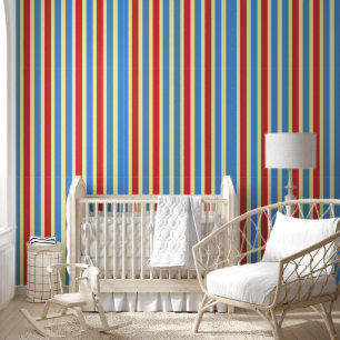 Papier peint Bleu Rouge & Blancs