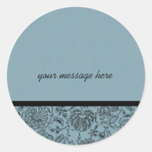 Papier peint bleu Stickers de mariage