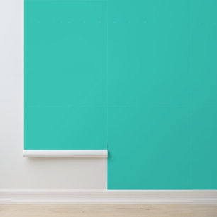 Papier Peint bleu turquoise minimaliste couleur uni moderne