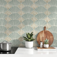Blockprint Shell Art Déco Peel & Stick