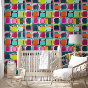 Papier Peint Blocs de couleurs Motif géométrique Coloré
