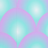 Papier Peint Blue and Pink Bubble Scallop Wallpaper (Couture)